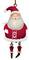 The Memory Company NCAA Dangle Legs Santa Ornament